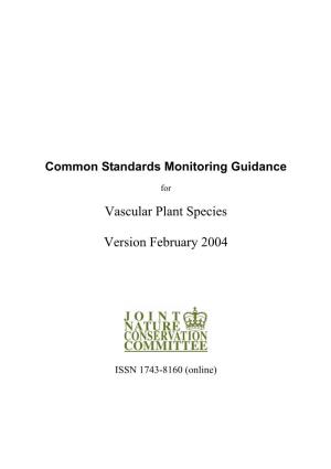 Common Standards Monitoring Guidance for Vascular Plant Species