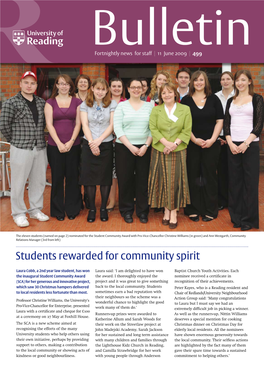 Students Rewarded for Community Spirit