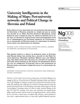 Post-University Networks and Political Change in Slovenia and Poland