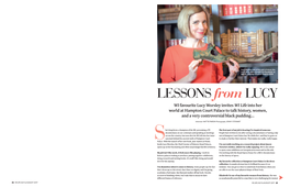 LESSONS from LUCY WI Favourite Lucy Worsley Invites WI Life Into Her World at Hampton Court Palace to Talk History, Women, and a Very Controversial Black Pudding…