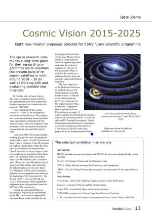 Cosmic Vision 2015-2025