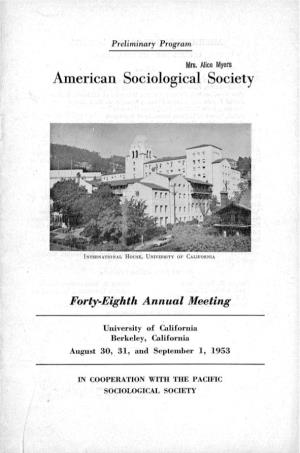 American S Ogical Society