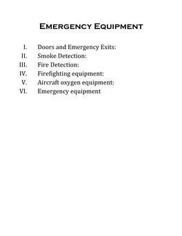 Emergency Equipment