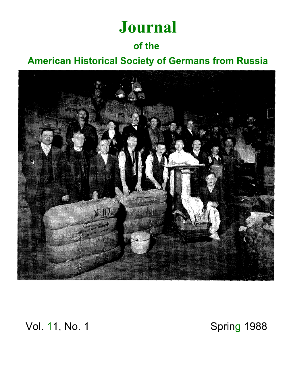 Journal of the American Historical Society of Germans from Russia