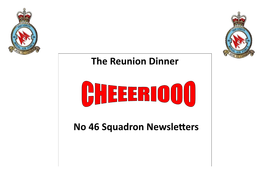 The Reunion Dinner No 46 Squadron Newsletters
