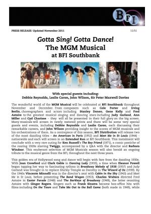 Gotta Sing! Gotta Dance! the MGM Musical at BFI Southbank