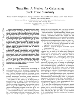 A Method for Calculating Stack Trace Similarity