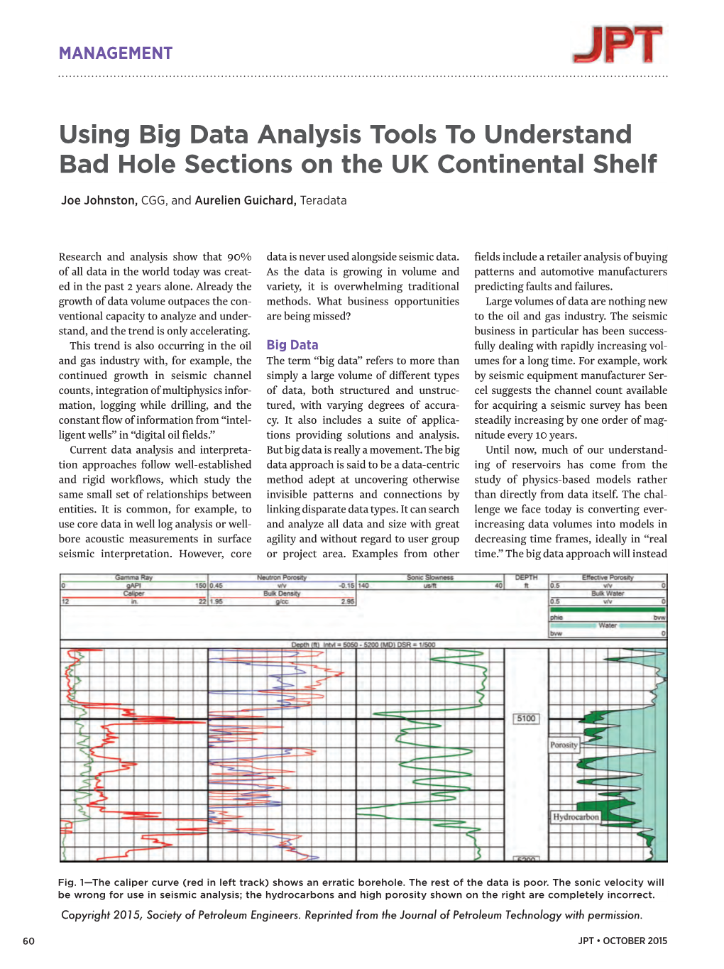Using Big Data Analysis Tools to Understand Bad Hole Sections on the UK Continental Shelf