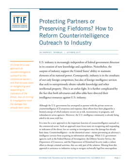 How to Reform Counterintelligence Outreach to Industry