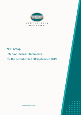 NBG Group Interim Financial Statements for the Period Ended 30 September 2019