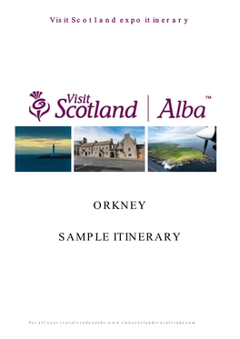 Expo 2019 Orkney Itinerary