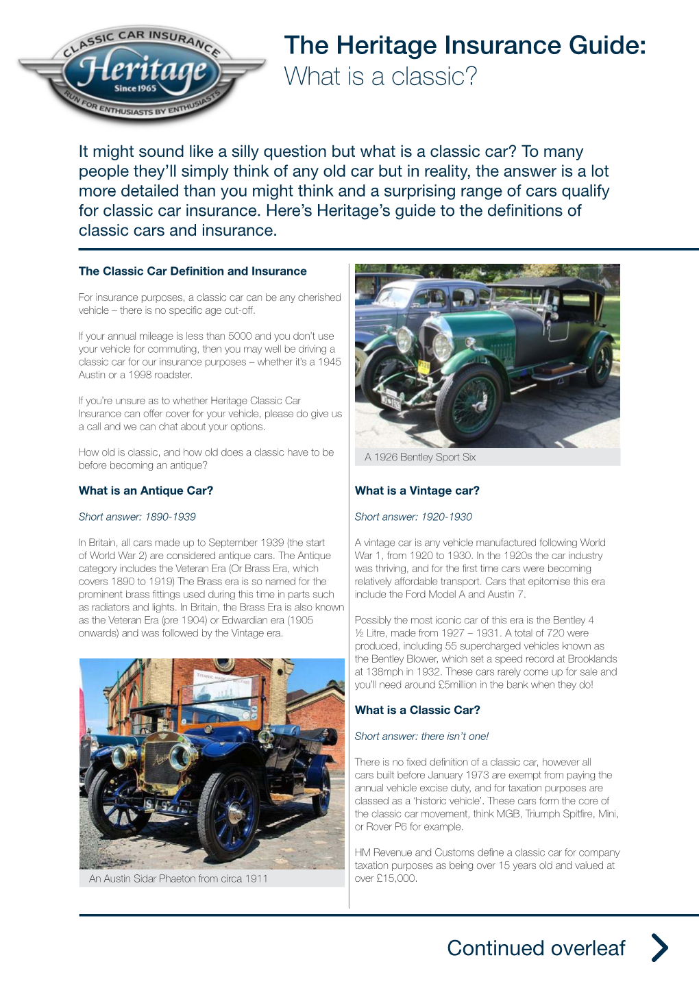 The Heritage Insurance Guide: What Is a Classic?