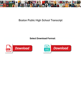 Boston Public High School Transcript