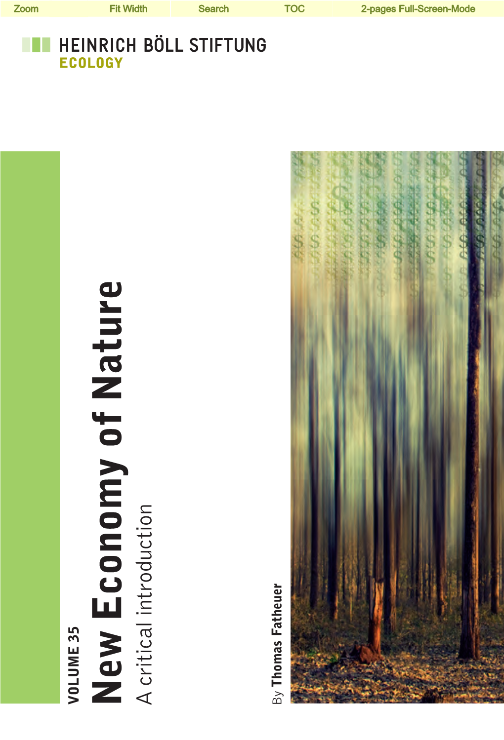 New Economy of Nature a Critical Introduction