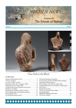 Nekhen News, Fall 2013 Vol 25