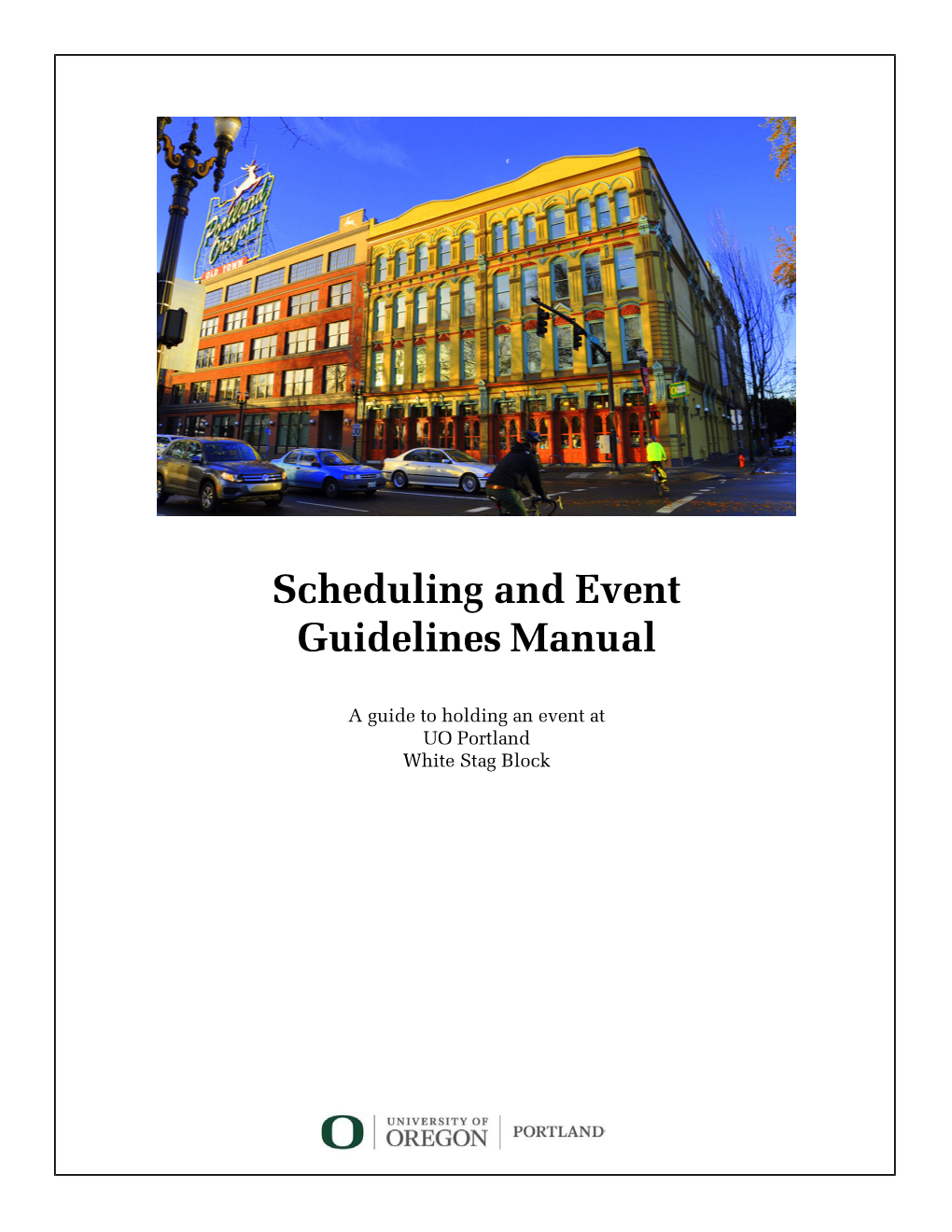 Scheduling and Event Guidelines Manual