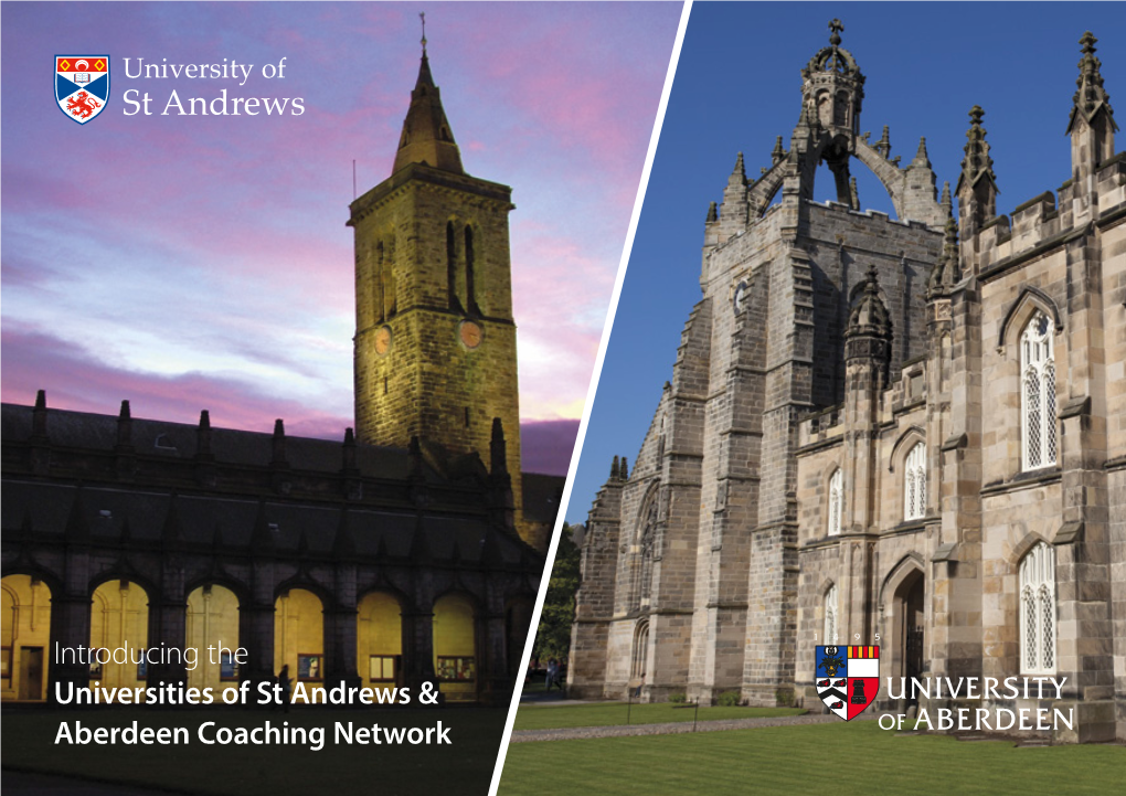 Introducing the Universities of St Andrews & Aberdeen Coaching