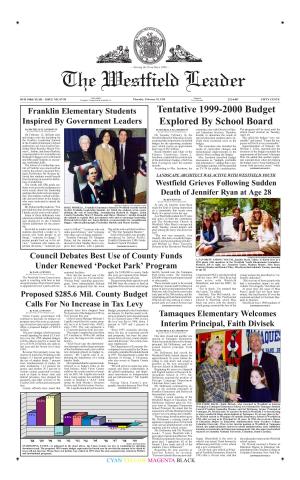 Tentative 1999-2000 Budget Explored by School Board
