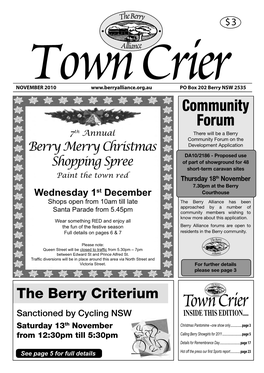 NOVEMBER Town Crier 2010.Indd