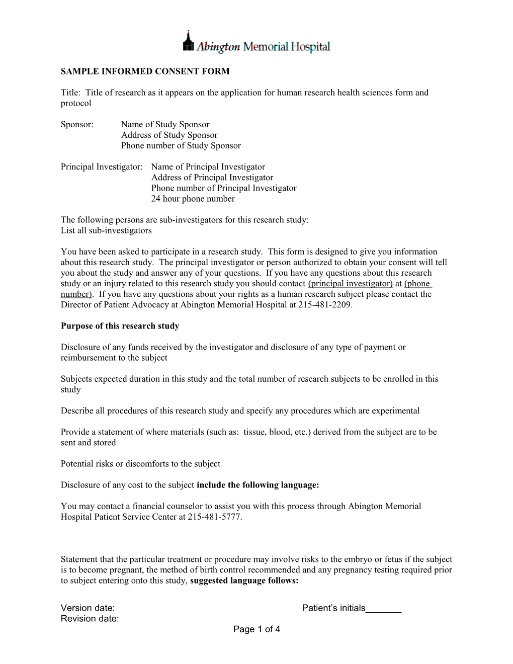 Sample Informed Consent Form s1