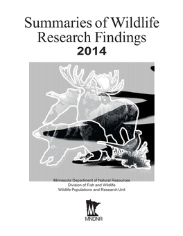 Summaries of Wildlife Research Findings 2014