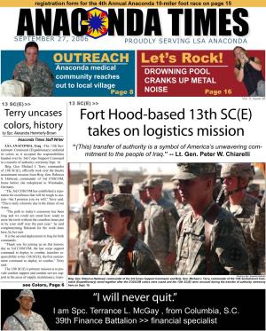 Fort Hood-Based 13Th SC(E) Takes on Logistics