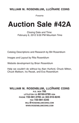 Auction Sale #42A