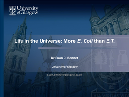 Dr Euan Bennett Intro Talk