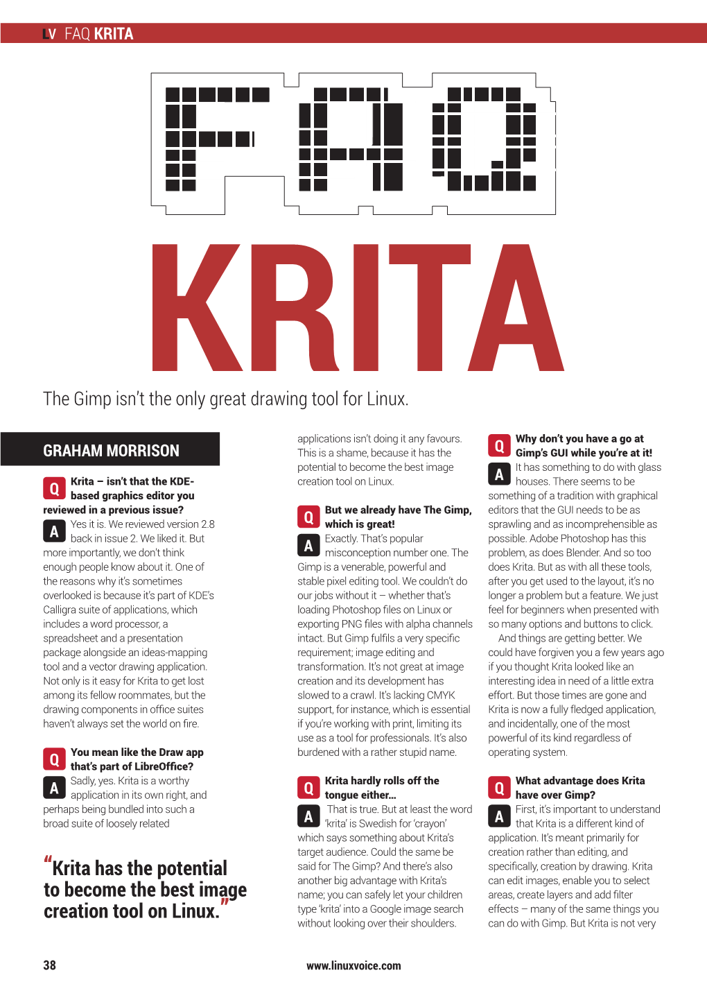 “Krita Has the Potential to Become the Best Image Creation Tool on Linux.”