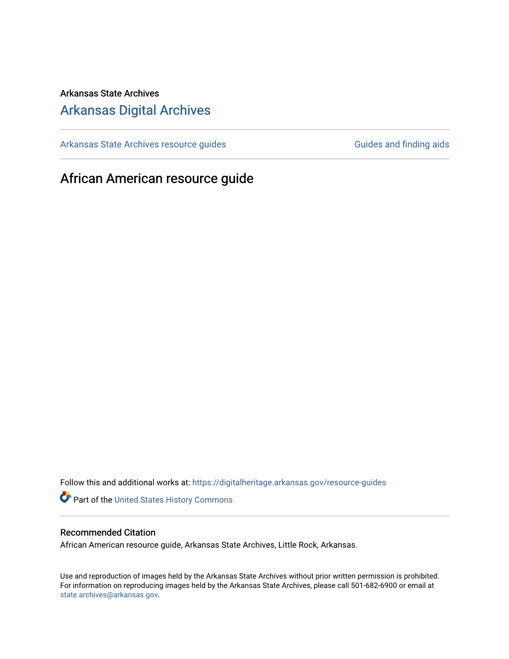 African American Resource Guide