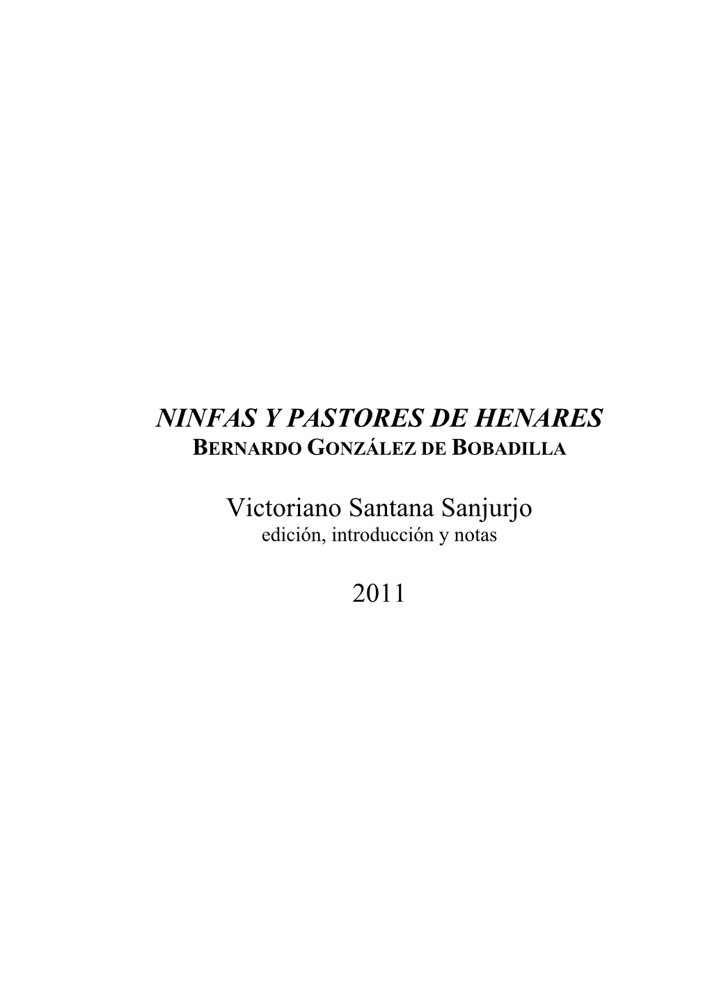 'Ninfas Y Pastores De Henares' De Bernardo González De Bobadilla