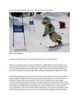 The Last Story About Telemark Skiing, Ever …