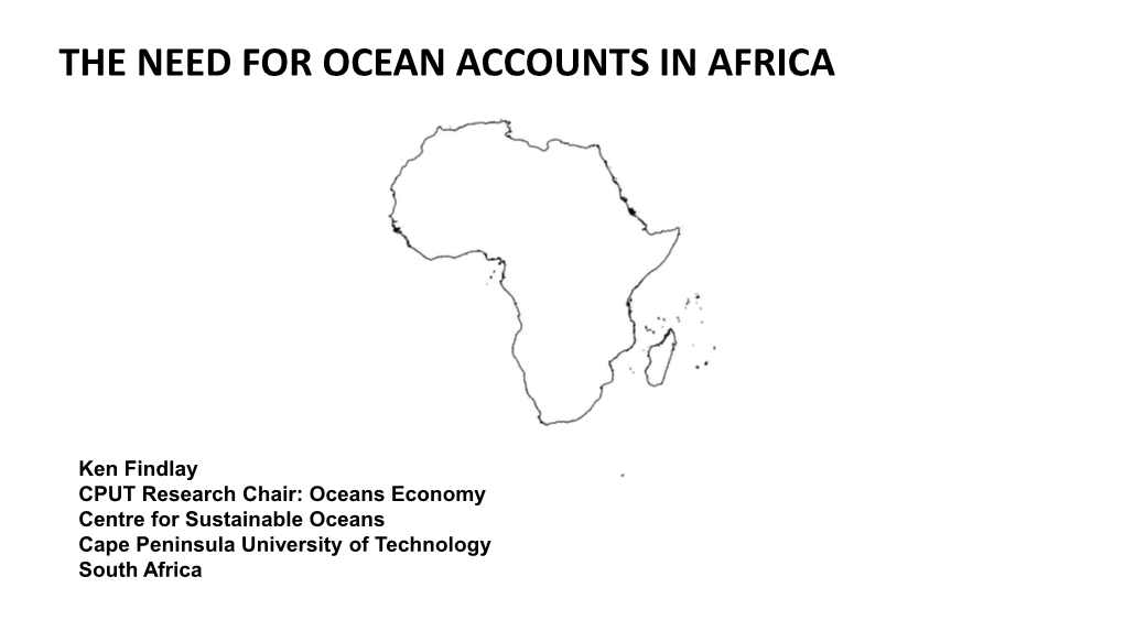 The Need for Ocean Accounts in Africa