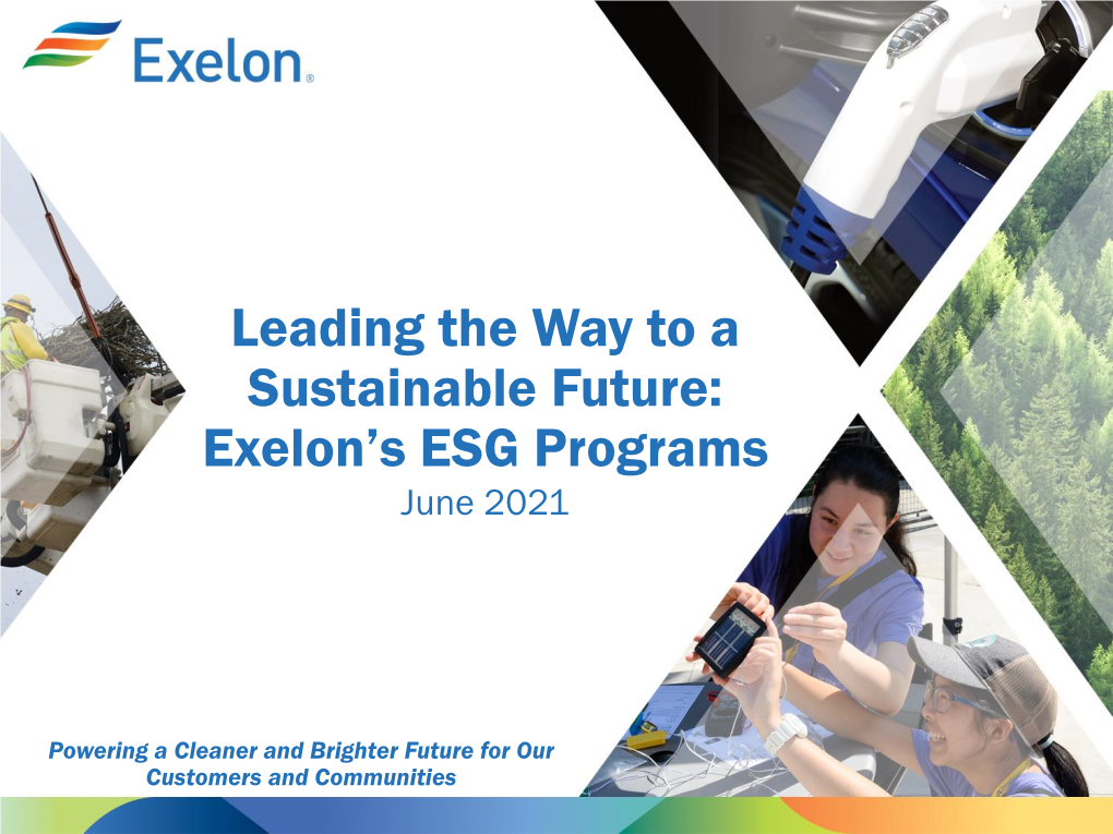 Leading the Way to a Sustainable Future: Exelon's ESG Programs