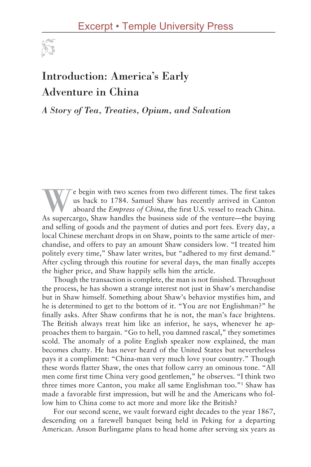 America's First Adventure in China: Trade, Treaties, Opium, and Salvation