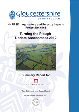 Turning the Plough Update Assessment 2012