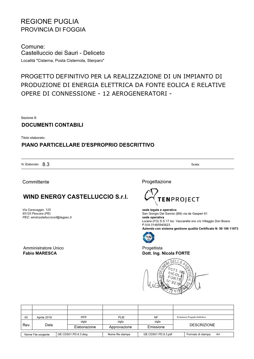 Regione Puglia Provincia Di Foggia