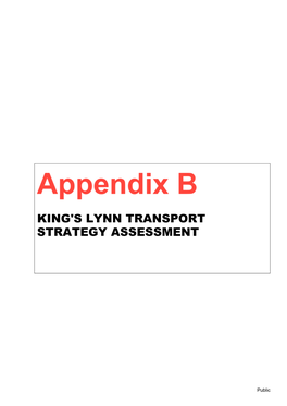 King's Lynn Transport Strategy Assessment