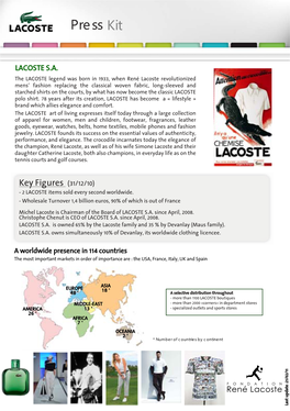 Lacoste Press Kit 2011