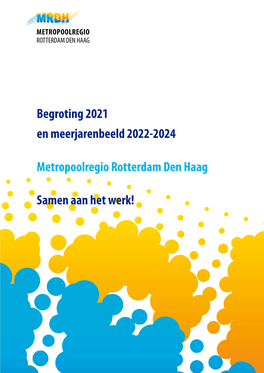 MRDH Begroting 2021 En Meerjarenbeeld 2022-2024