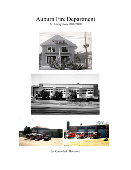 Auburn Fire Department a History from 1888-2000