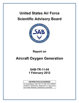 AFSAB Report on Aircraft Oxygen Generation