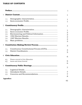 Table of Contents