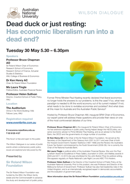 Dead Duck Or Just Resting: Has Economic Liberalism Run Into a Dead End?