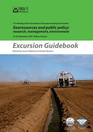 Excursion Guidebook Edited by Anne Põldvere & Heikki Bauert
