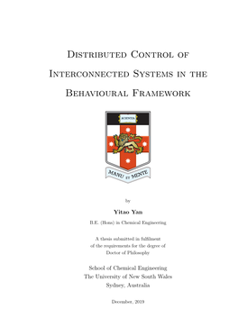 Distributed Control of Interconnected Systems in the Behavioural Framework