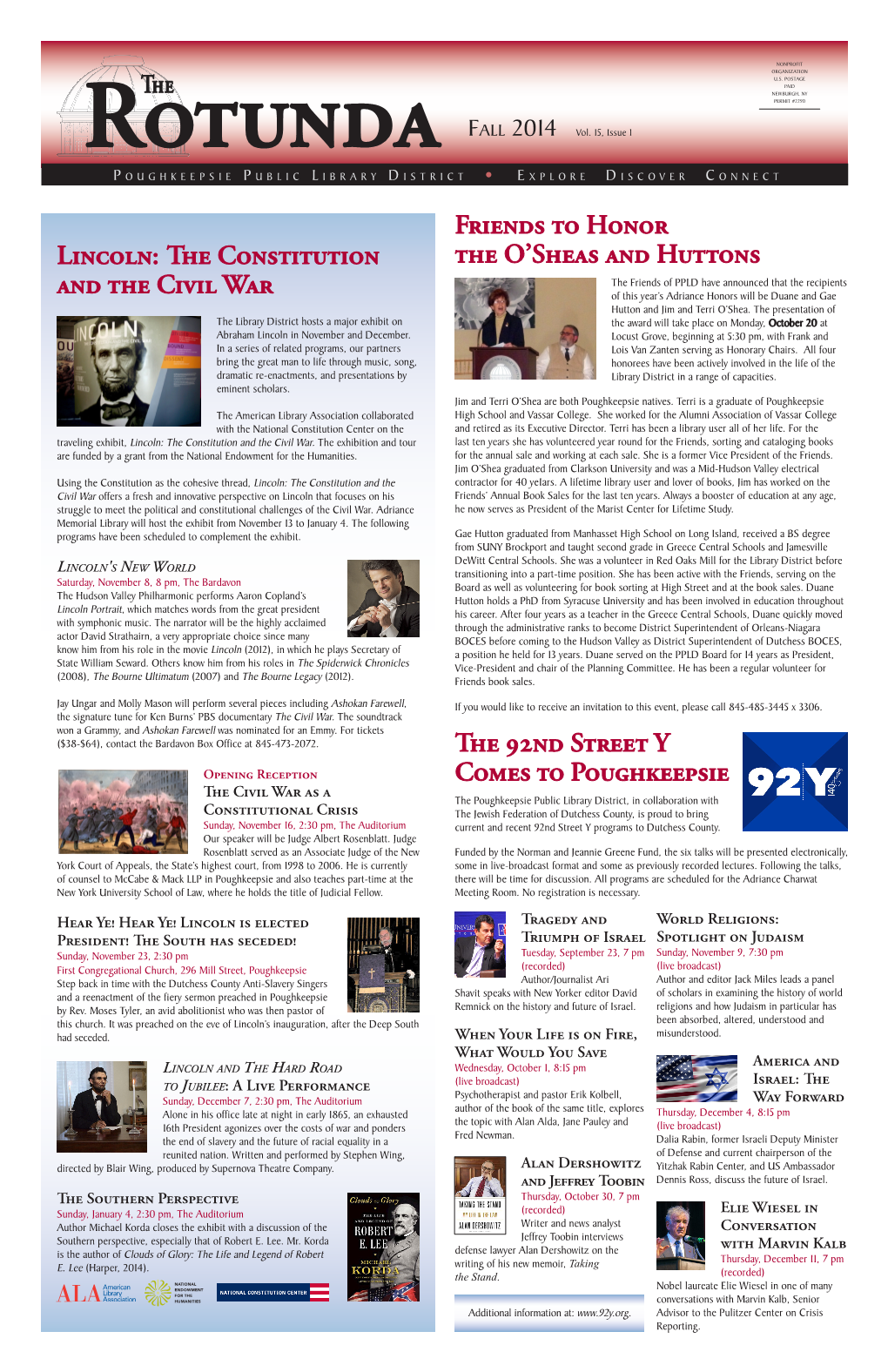 The Constitution and the Civil War Friends to Honor the O'sheas and Huttons the 92Nd Street Y