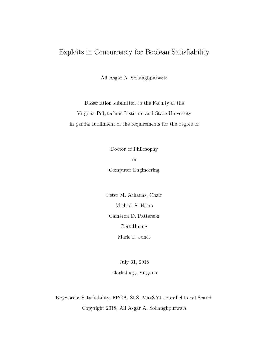 Exploits in Concurrency for Boolean Satisfiability