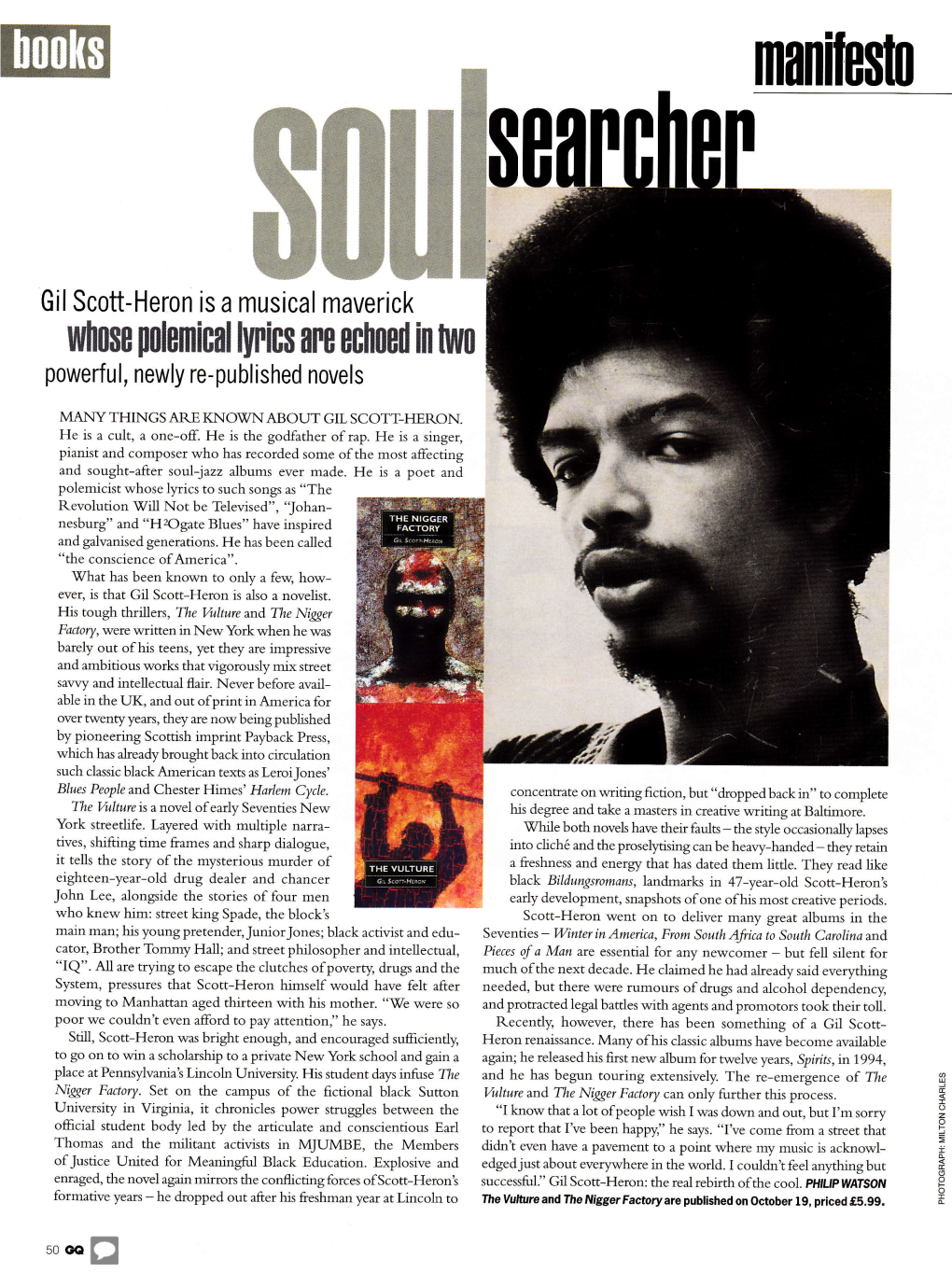 Gil Scott-Heron Is a Musical Maverick Tultn$S Rulemhal Lyrics Ilrb Bchued Ilt Ltllo Powerful, Newly Re-Published Novels