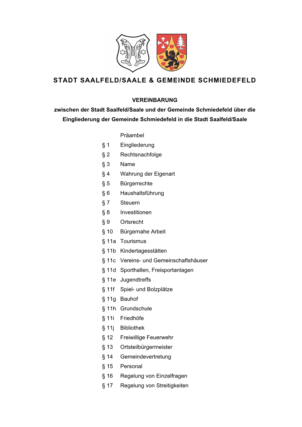 Stadt Saalfeld/Saale & Gemeinde Schmiedefeld